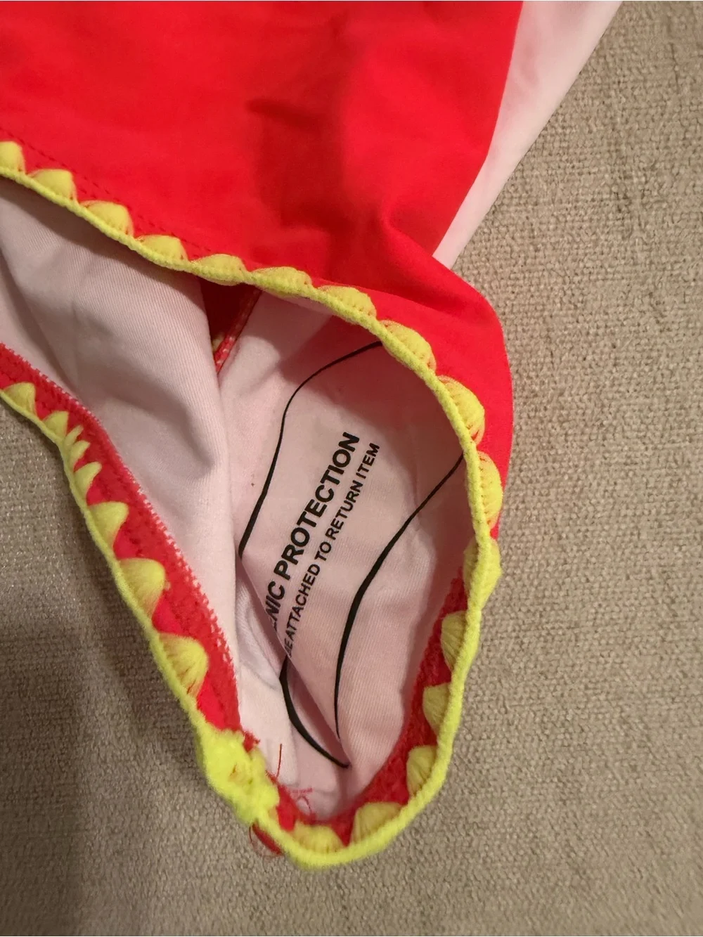 Girls' Colorblock Bandeau Bikini Set in Blue, Red & Yellow